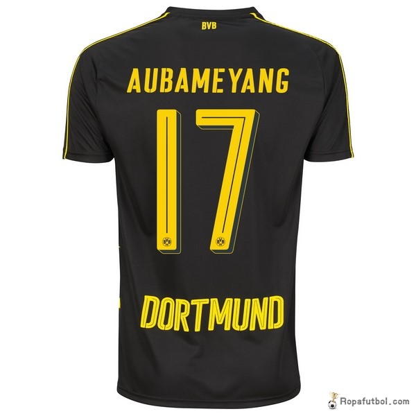 Camiseta Borussia Dortmund Replica Segunda Ropa Aubameyang 2016/17 Negro